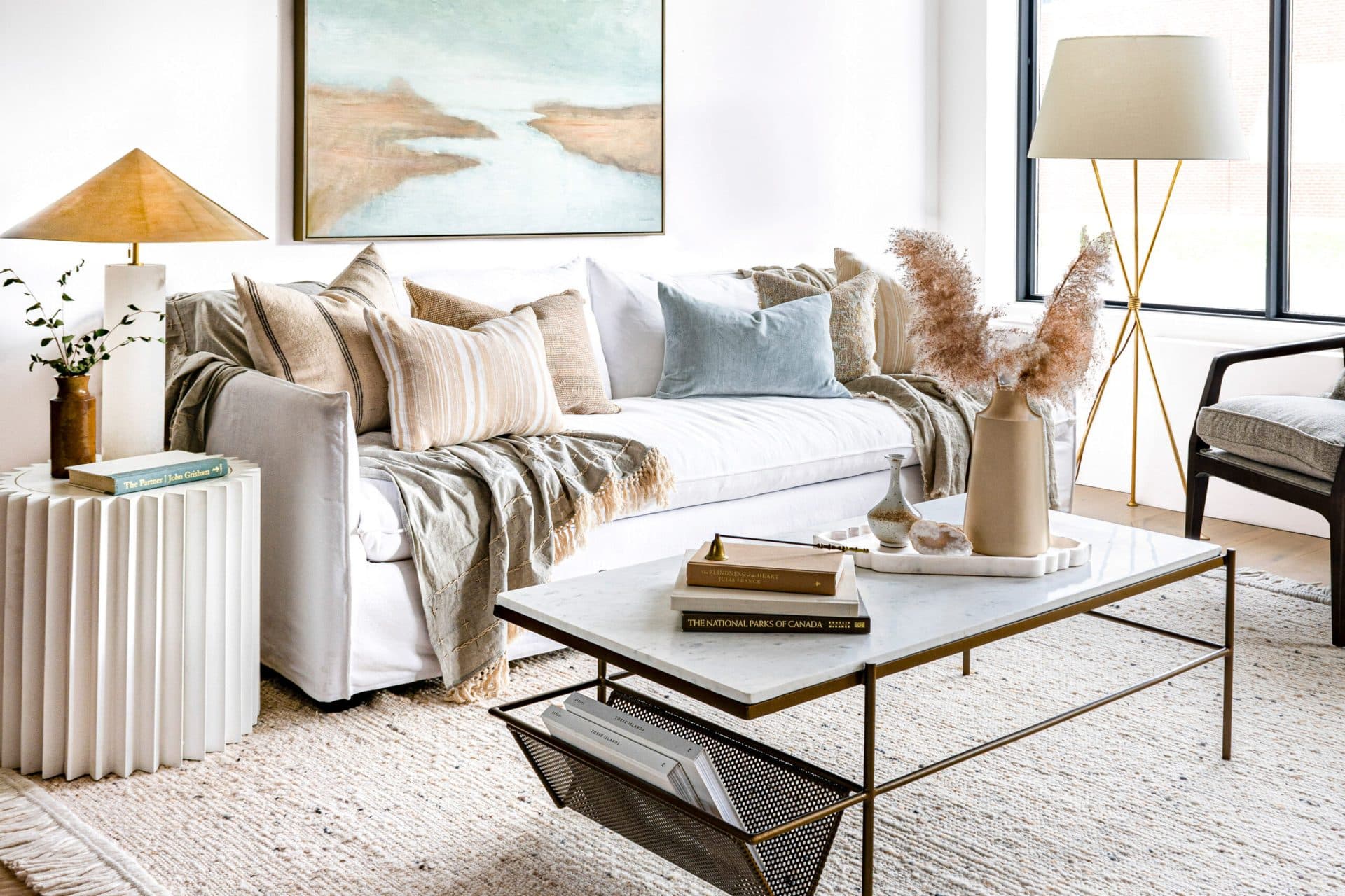 clean living room courtesy of Maid Bright