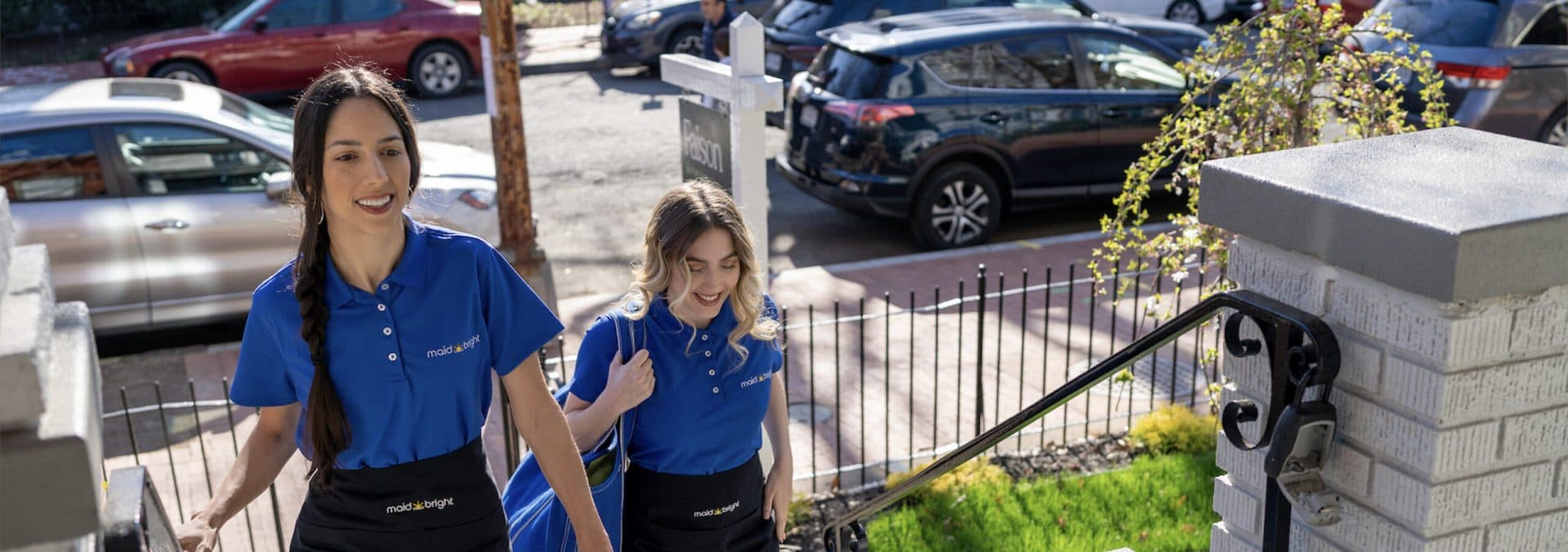 Maid-Bright-Professional-House-Cleaning-Careers-Hero-2-Girls-Walking-Up-Steps